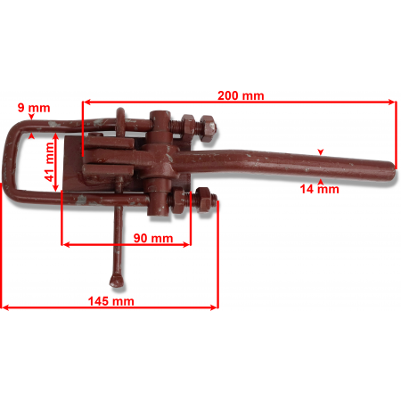 SOLIDNE SPINACZE ZAWIASY BURT DO PRZYCZEP D35 D47 L=102